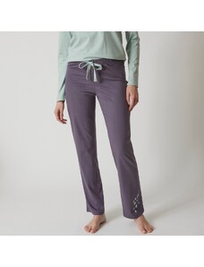 Blancheporte Pyžamové nohavice so stredovou potlačou "Beautiful" sivá antracitová 036
