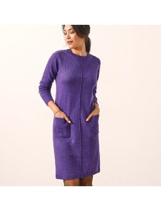 Blancheporte Pulóvrové šaty s vreckami fialová 036