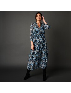 Blancheporte Voálové šaty s potlačou čierna/modrá 052