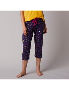 Blancheporte 3/4 pyžamové nohavice Estrella s potlačou hviezdičiek námornická modrá 036