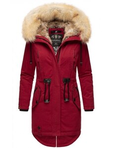 Navahoo Bombii dámska zimná bunda s kožušinou, blood red