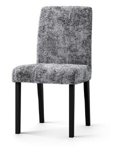 Blancheporte Extra pružný poťah na stoličku s pokrčeným efektom a leopardím vzorom sivá 001