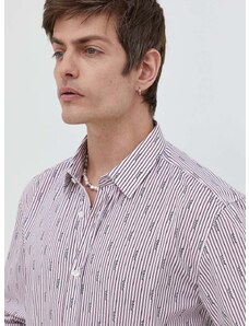 Bavlnená košeľa HUGO pánska,ružová farba,regular,s klasickým golierom,50508305