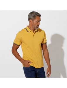 Blancheporte Polo tričko s krátkymi rukávmi a prúžkami na rukávoch a golieri žltá 106