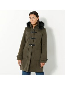 Blancheporte Jednofarebný kabát duffle-coat s kapucňou khaki 046