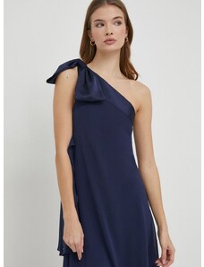 Šaty Lauren Ralph Lauren tmavomodrá farba,mini,rovný strih,253937401