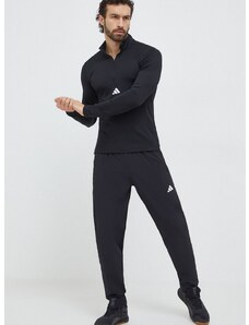 Tréningové tričko s dlhým rukávom adidas Performance čierna farba, jednofarebný, IK9691