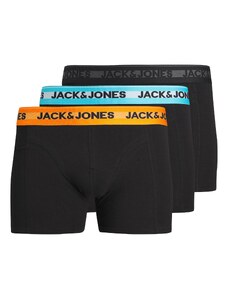 JACK & JONES Boxerky 'Hudson' modrá / oranžová / čierna