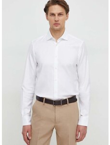 Košeľa Tommy Hilfiger pánska,biela farba,slim,s klasickým golierom,MW0MW33837