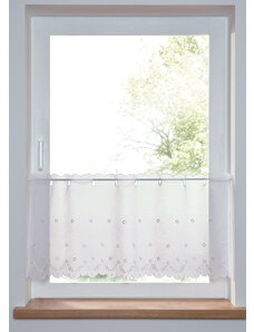 bonprix Vitrážková záclona s recyklovaným polyesterom, farba biela