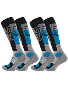 Stark Soul Lyžiarske a Snowboardové Ponožky so špeciálnou výplňou set 2 páry modré Modrá 39 - 42