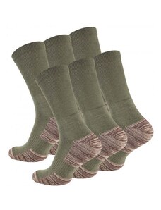 Stark Soul Pánske Pracovné Ponožky so špeciálnou výplňou set 6 párov zelené Zelená 35 - 38