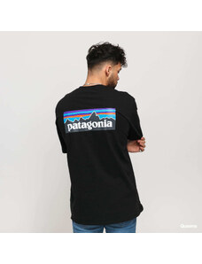 Pánske tričko Patagonia M's P6 Logo Responsibili Tee Black