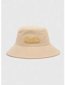 Bavlnený klobúk Moschino béžová farba, bavlnený, M3094 65408