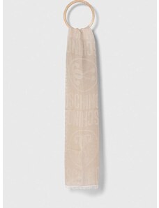 Šál Moschino dámsky, béžová farba, vzorovaný, M3097 30801