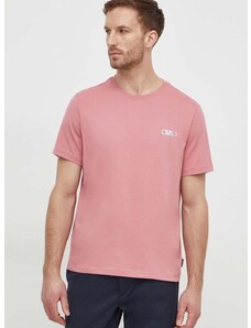 Bavlnené tričko Michael Kors pánsky, ružová farba, s nášivkou
