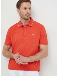 Bavlnené polo tričko Paul&Shark oranžová farba, jednofarebný, 24411229