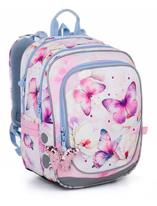 Ľahučká školská taška s motýľmi Topgal ENDY 24002