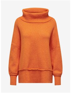 Orange women's oversize sweater ONLY Hazel - Women