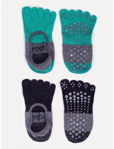 Yoclub Unisex's Socks For Yoga 2-Pack SKS-0016U-AA2A