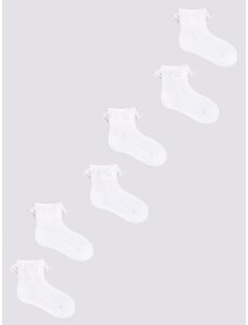 Yoclub Kids's 3Pack Girl's Socks With Frill SKL-0009G-0100