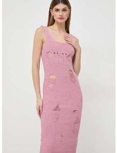 Šaty Pinko ružová farba, midi, priliehavá, 103176.A1OG