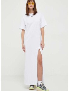 Bavlnené šaty MSGM biela farba,maxi,oversize,3641MDA83.247002