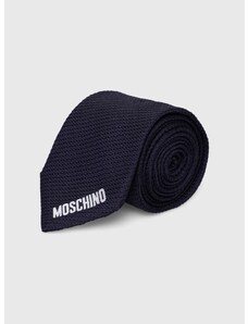 Hodvábna kravata Moschino tmavomodrá farba, M5662 55058