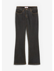 bonprix Strečové džínsy, rozšírené, vysoký pás, farba čierna, rozm. 36