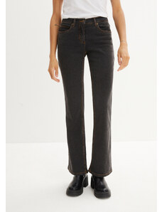 bonprix Strečové džínsy, rozšírené, vysoký pás, farba čierna, rozm. 44