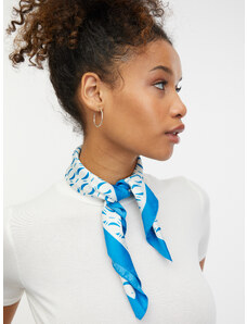Orsay Blue and White Women's Patterned Satin Scarf - Women's