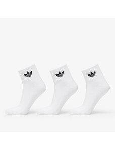 adidas Originals Pánske ponožky adidas Mid Ankle Socks 3-Pack White/ White/ Black