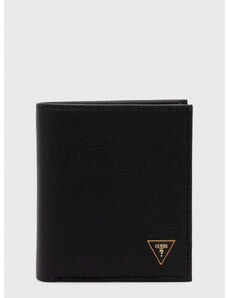 Kožená peňaženka Guess SCALA pánsky, čierna farba, SMSCLE LEA22