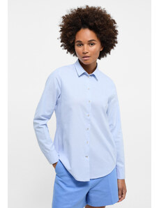Dámska košeľa ETERNA Regular Oxford modrá s kontrastom Easy Iron