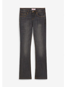 bonprix Komfort-strečové džínsy, bootcut, stredná výška pásu, farba čierna, rozm. 36