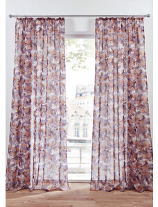 bonprix Záclona s recyklovaným polyesterom a potlačou (1 ks), farba biela