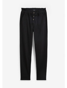bonprix Rovné džínsy, s vysokým pásom, pohodlným lemom, farba čierna