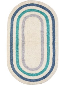 bonprix Kúpeľňová predložka s dekoratívnymi strapcami, farba modrá, rozm. predložka do kúpeľne 70/110 cm