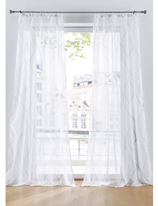 bonprix Záclona s vlnovou potlačou (1ks), s recyklovaným polyesterom, farba biela, rozm. v/š: 225/144 cm