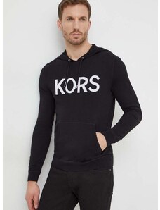 Bavlnený sveter Michael Kors čierna farba, tenký