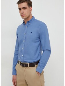 Bavlnená košeľa Polo Ralph Lauren pánska,slim,s golierom button-down,710723610