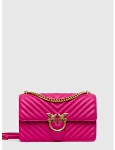 Kožená kabelka Pinko ružová farba, 100941.A0GK