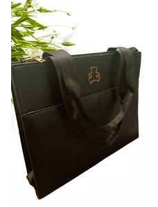 Pampusikfashion Čierna kabelka s aplikáciou maca