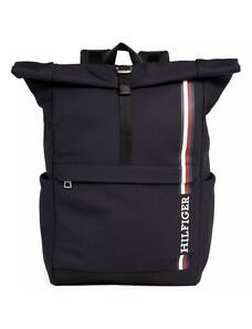 Štýlový batoh Tommy Hilfiger - Monotype Roll-top Backpack /Modrý - DW6/CJM Midnight Navy (TH)
