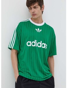 Tričko adidas Originals Adicolor pánske, zelená farba, s potlačou, IM9457