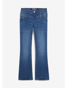 bonprix Rozšírené džínsy, stredná výška pásu, streč, farba modrá