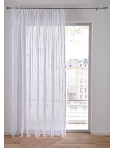 bonprix Záclona s výšivkou, s recyklovaným polyesterom, farba biela, rozm. D/Š: 145/450 cm