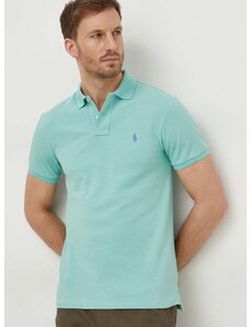 Bavlnené polo tričko Polo Ralph Lauren zelená farba,jednofarebný,710536856