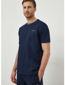 Bavlnené tričko Paul&Shark pánsky, tmavomodrá farba, s potlačou, 24411027