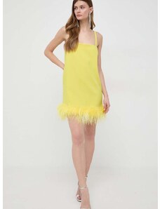 Šaty Pinko žltá farba, mini, rovný strih, 102949.A1RJ